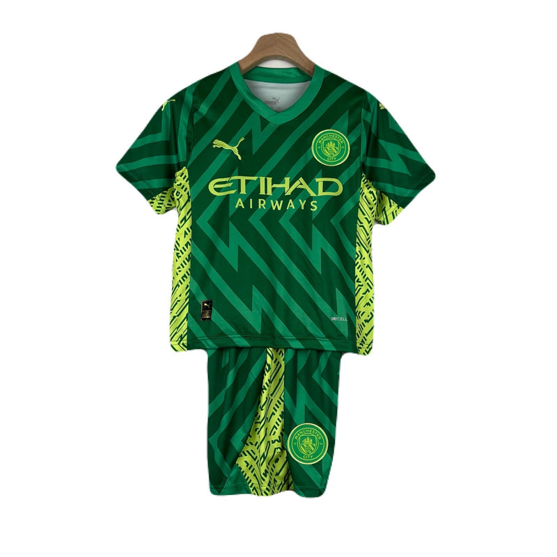 MANCHESTER CITY IV PORTERO 23/24 CONJUNTO INFANTIL - TIENDA DEL JUGADOR